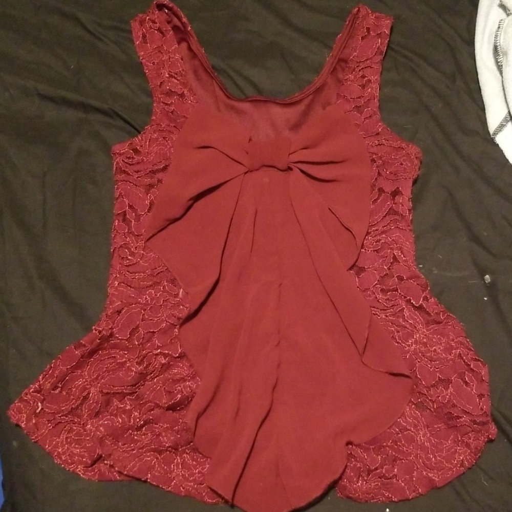 Lace Dress tank with bow on the back